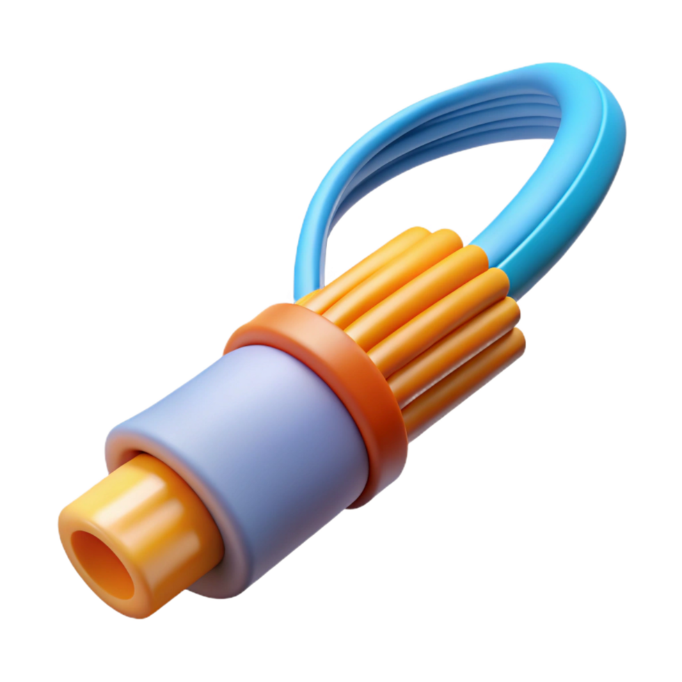 extraordinary modern Fiber optic cable transmitting data original png