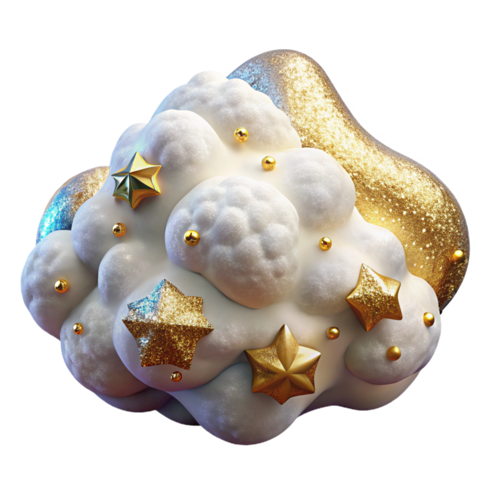 serene classic White Cloud Fluffy Texture Cutout high quality png