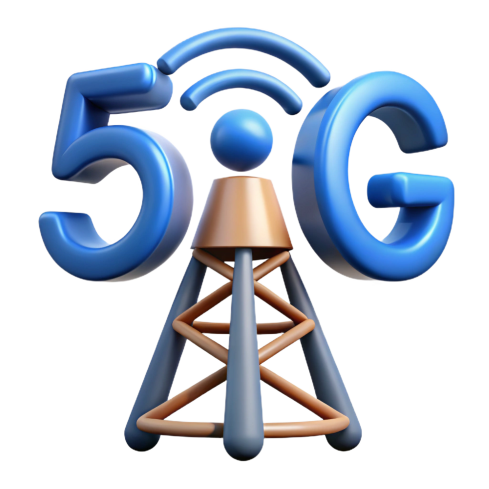 dramatic rustic 5G network tower transmitting signal premium png