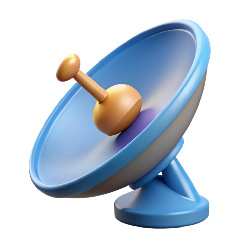 vibrant classic Satellite dish receiving signal premium png