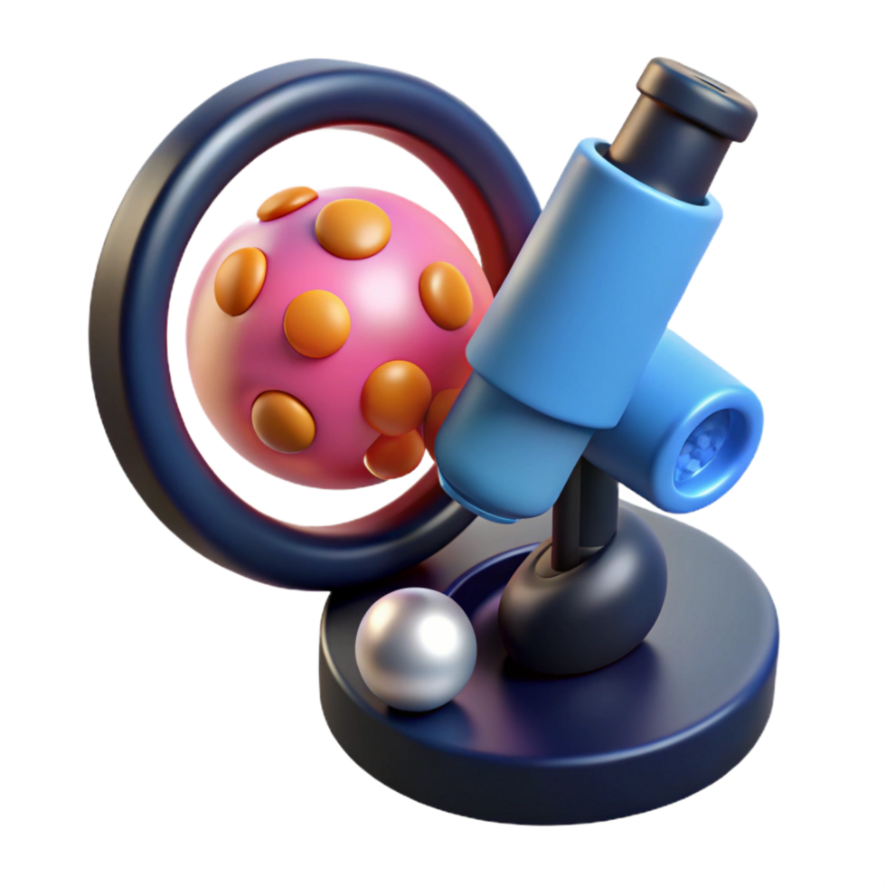 serene modern Microscope magnifying cells high resolution png