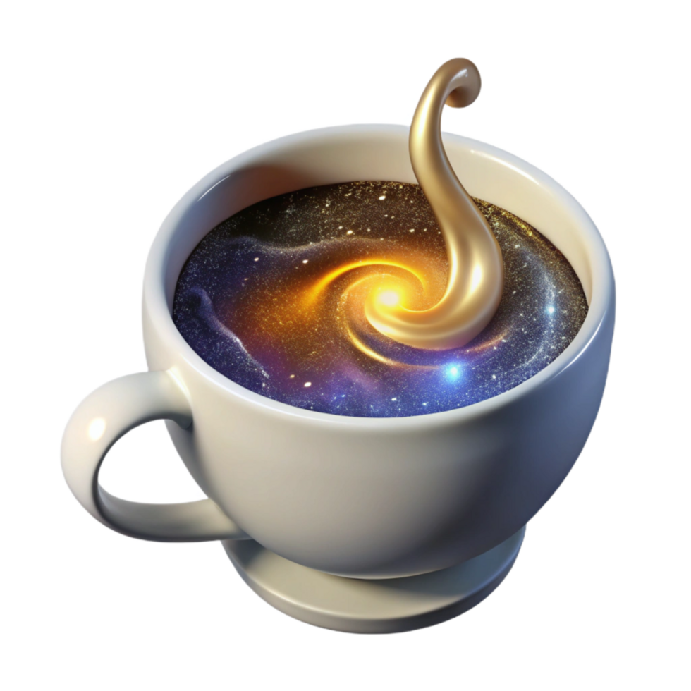 serene rustic White Coffee Cup Steam Rising Cutout premium png