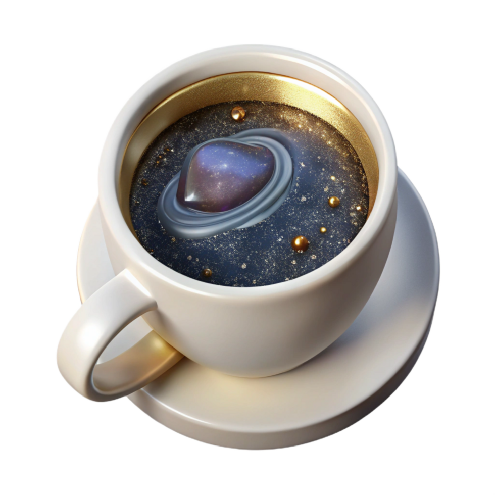 elegant rustic White Coffee Cup Top View with Steam Transparent png