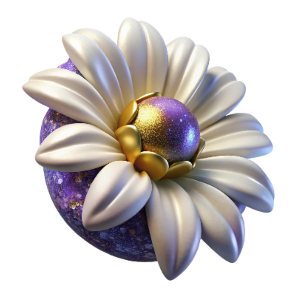 wonderful traditional White Daisy Side Angle Isolated detailed png
