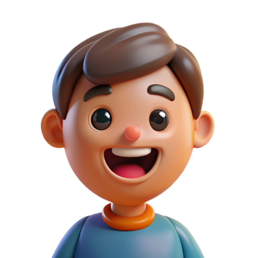 serene rustic Cartoon character, happy expression, 4K png