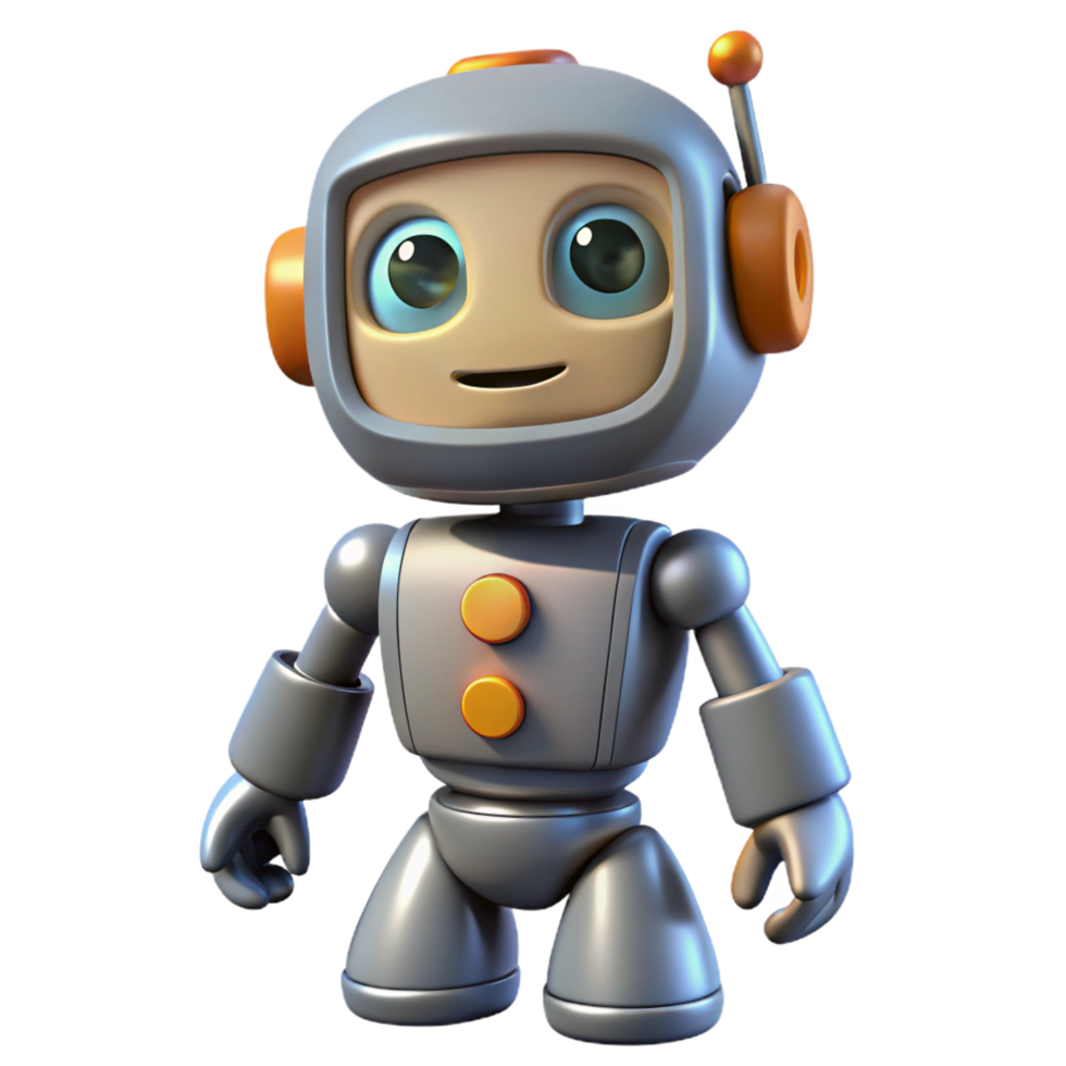 extraordinary classic Robot character, neutral expression, professional png