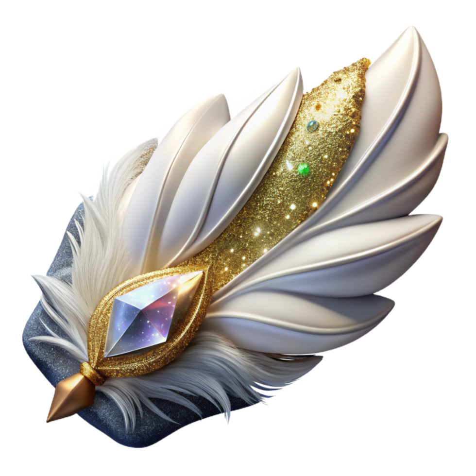 elegant classic White Feather Close Up View Cutout detailed png