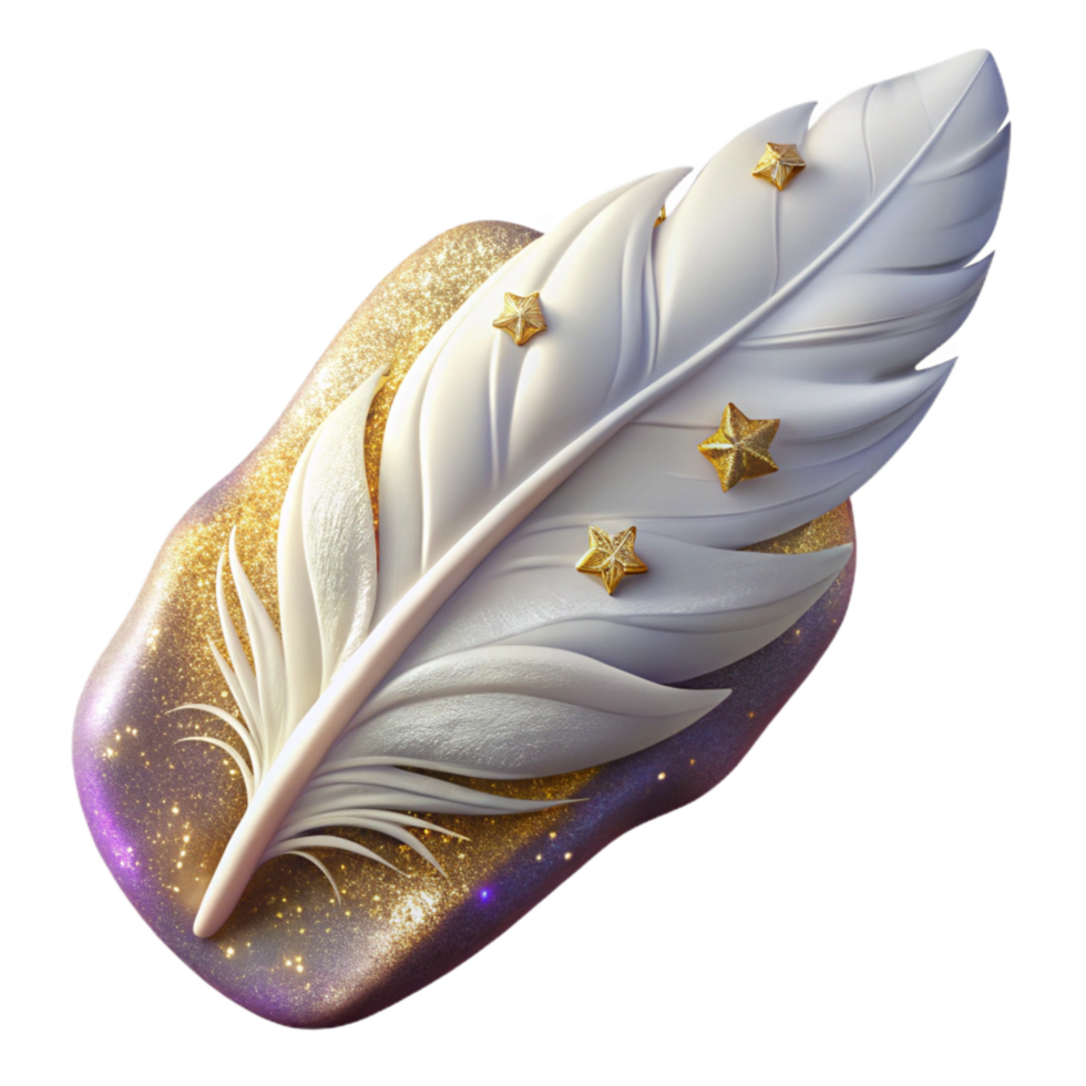 serene contemporary White Feather Falling Downward Cutout high quality png
