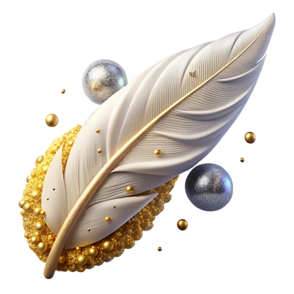 serene rustic White Feather Falling Downward Cutout high quality png