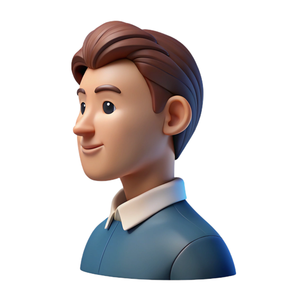 impressive artistic Portrait of a man in profile, 4K png