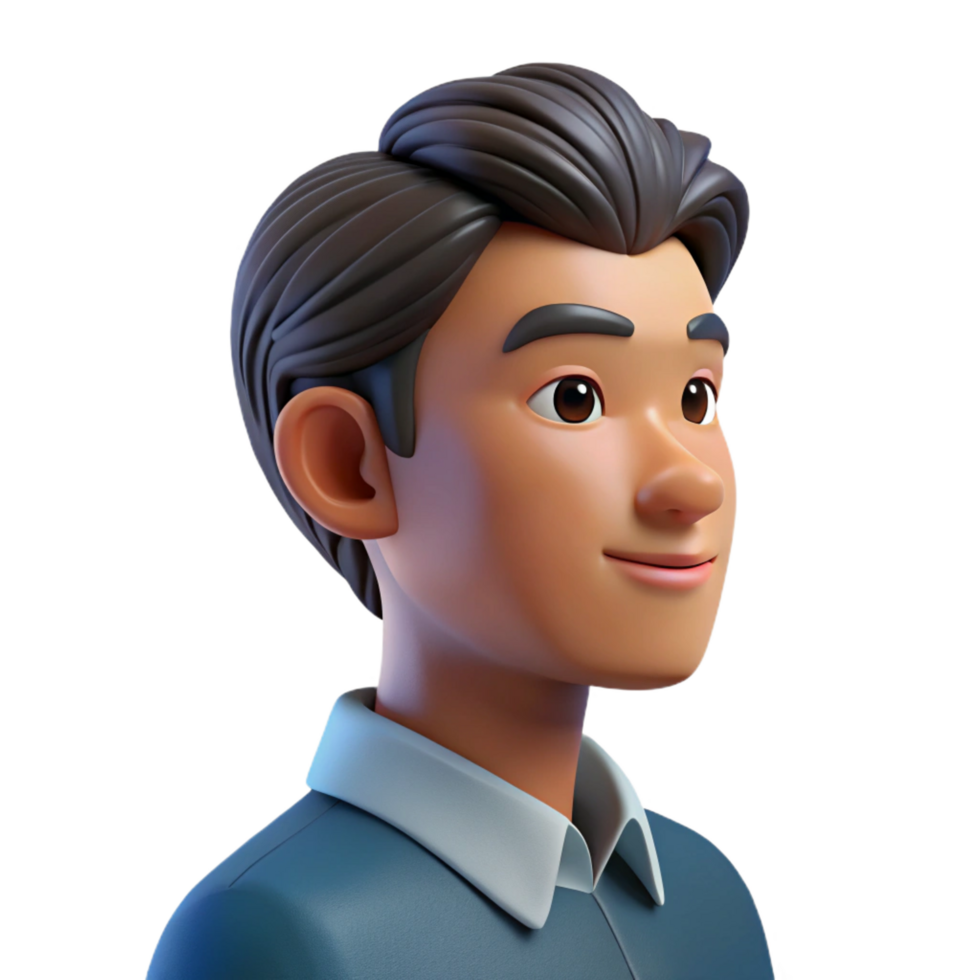 beautiful artistic Portrait of a man in profile, premium png