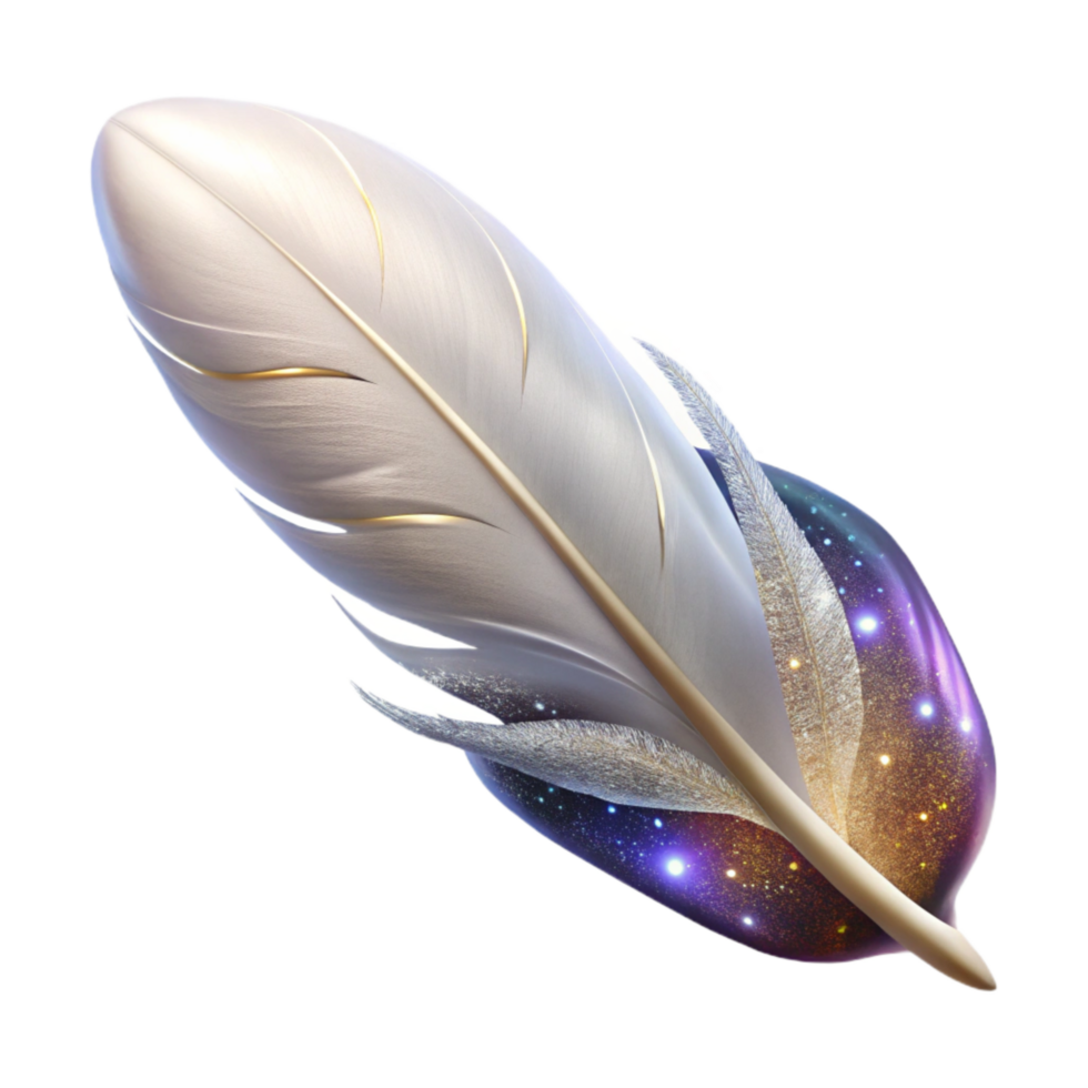 magnificent modern White Feather Floating Down Cutout high resolution png