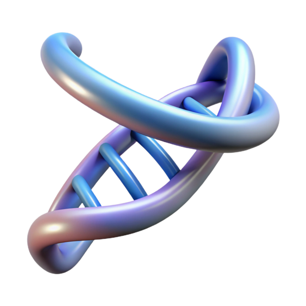 impressive vintage A flowing, ribbon-like strand of DNA, professional png