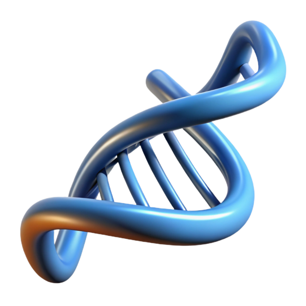 beautiful creative A flowing, ribbon-like strand of DNA, authentic png