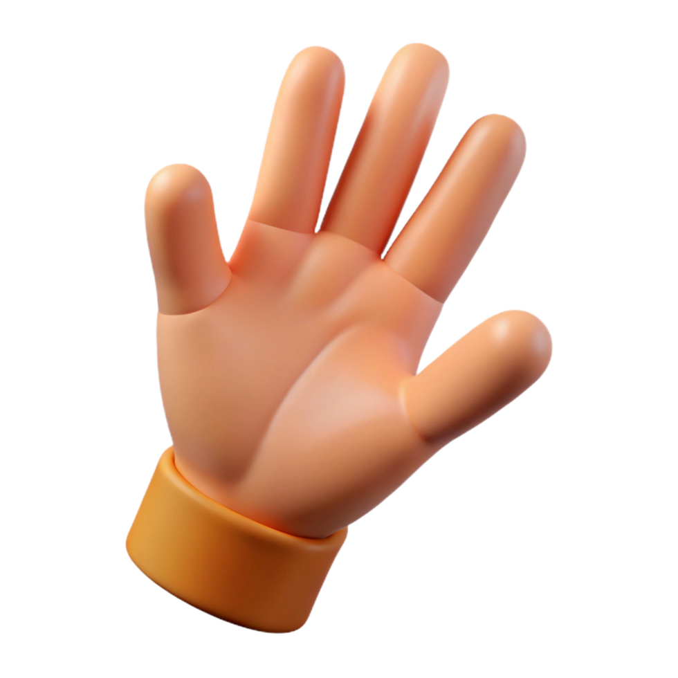 serene abstract A single, realistic human hand reaching out, professional png