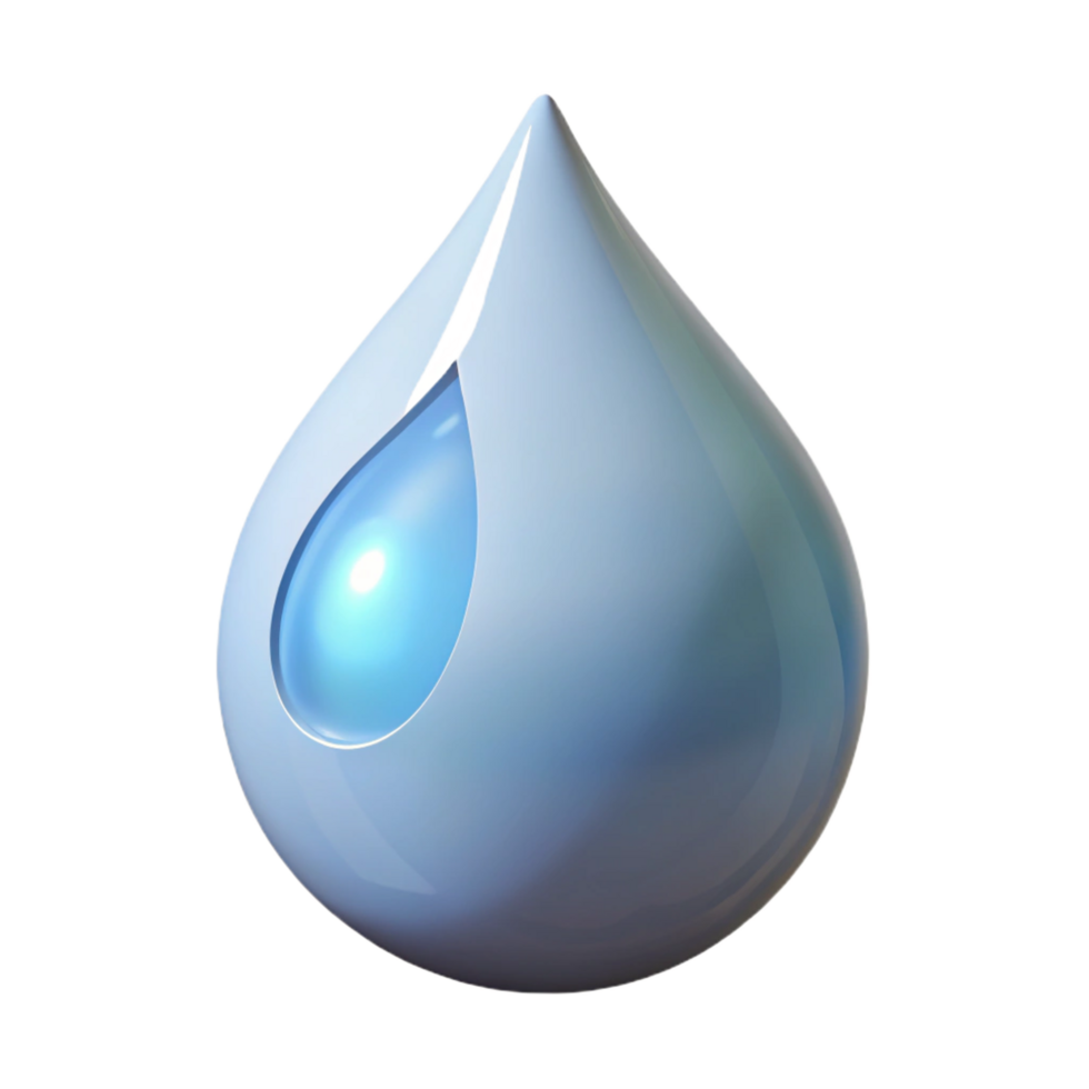 elegant contemporary A single, falling tear with a refractive surface, genuine png
