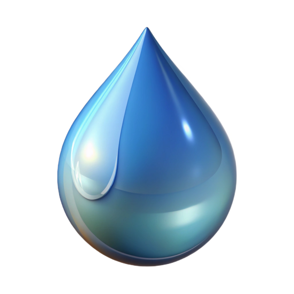 elegant rustic A single, falling tear with a refractive surface, premium png