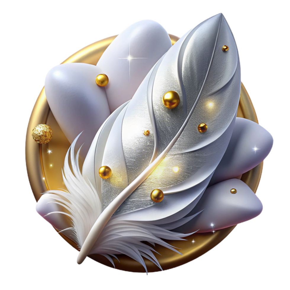 serene creative White Feather Soft Lighting Isolated genuine png
