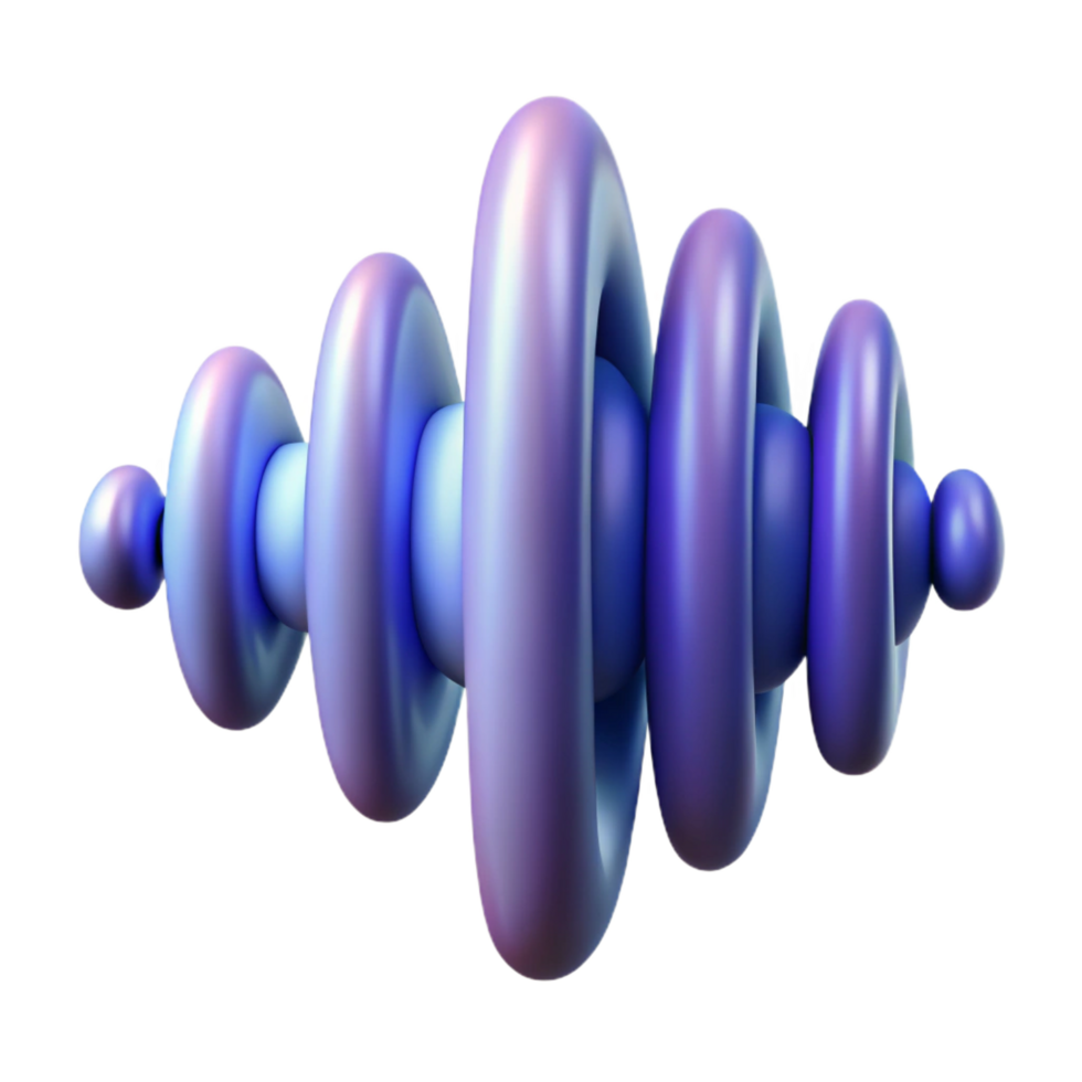 vibrant minimalist A single, abstract representation of sound waves, high resolution png