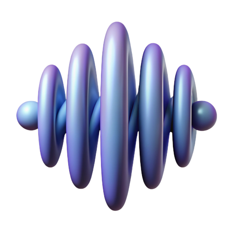 impressive creative A single, abstract representation of sound waves, high quality png