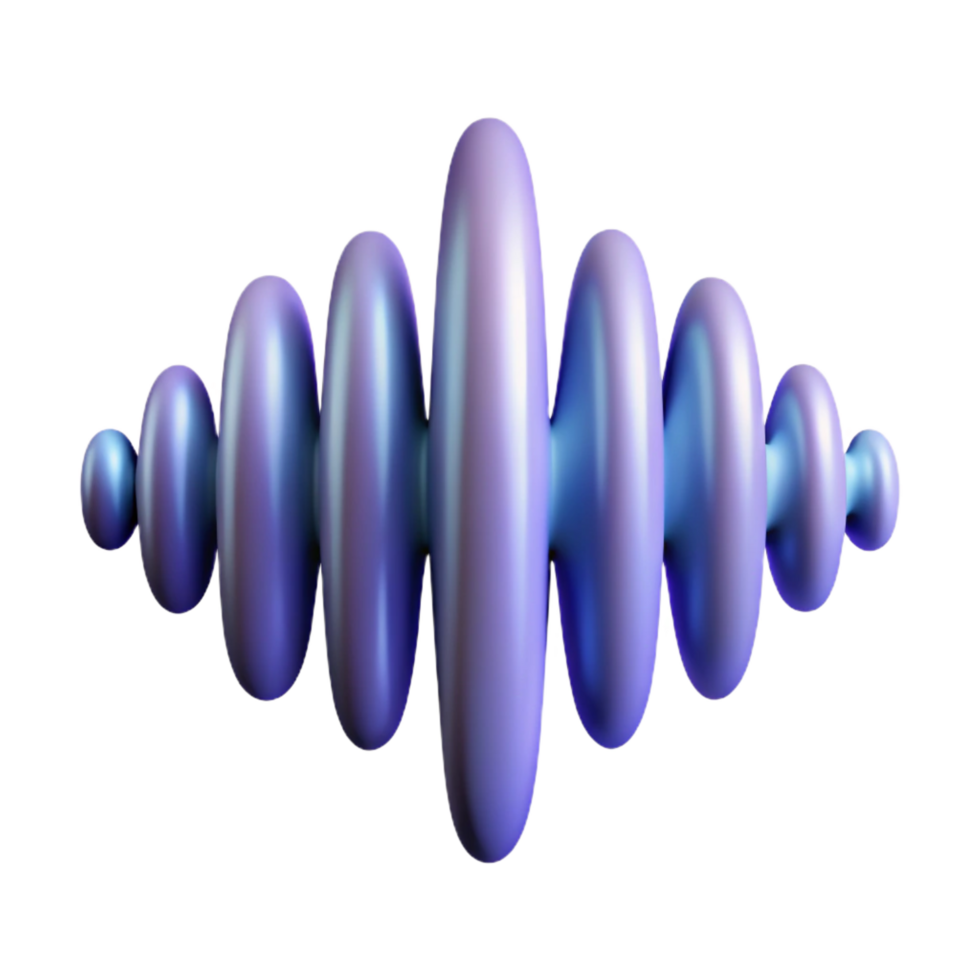 elegant abstract A single, abstract representation of sound waves, authentic png
