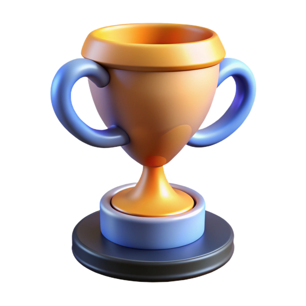 vibrant classic A single, stylized trophy with abstract design, detailed png