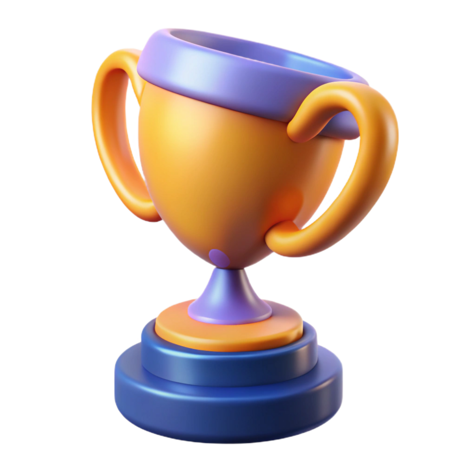 elegant rustic A single, stylized trophy with abstract design, exclusive png