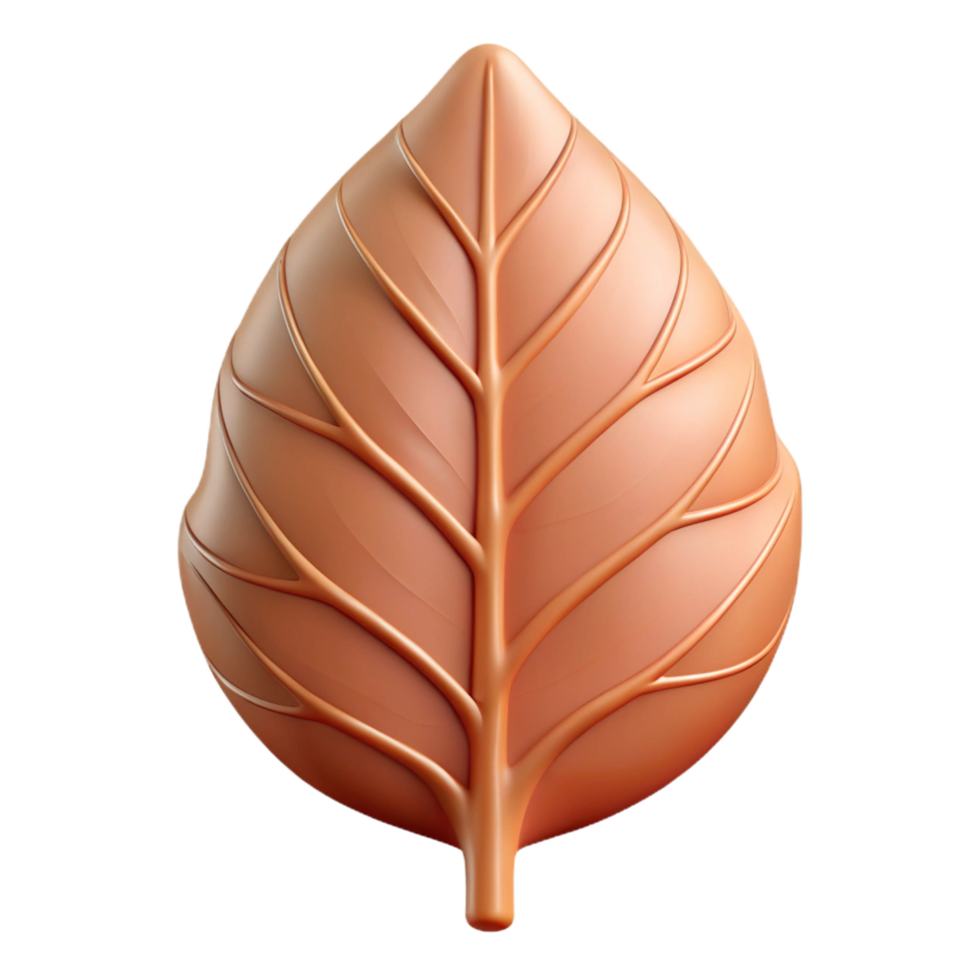 wonderful classic A single, stylized leaf with intricate veins, high resolution png