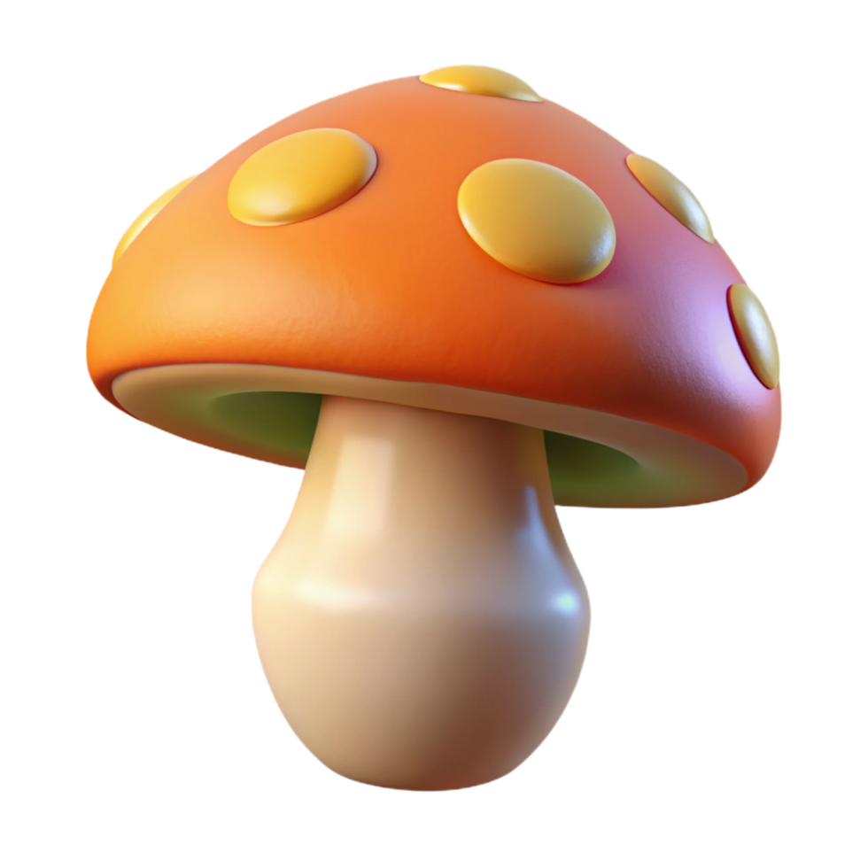 impressive modern A single, stylized mushroom with abstract cap, premium png
