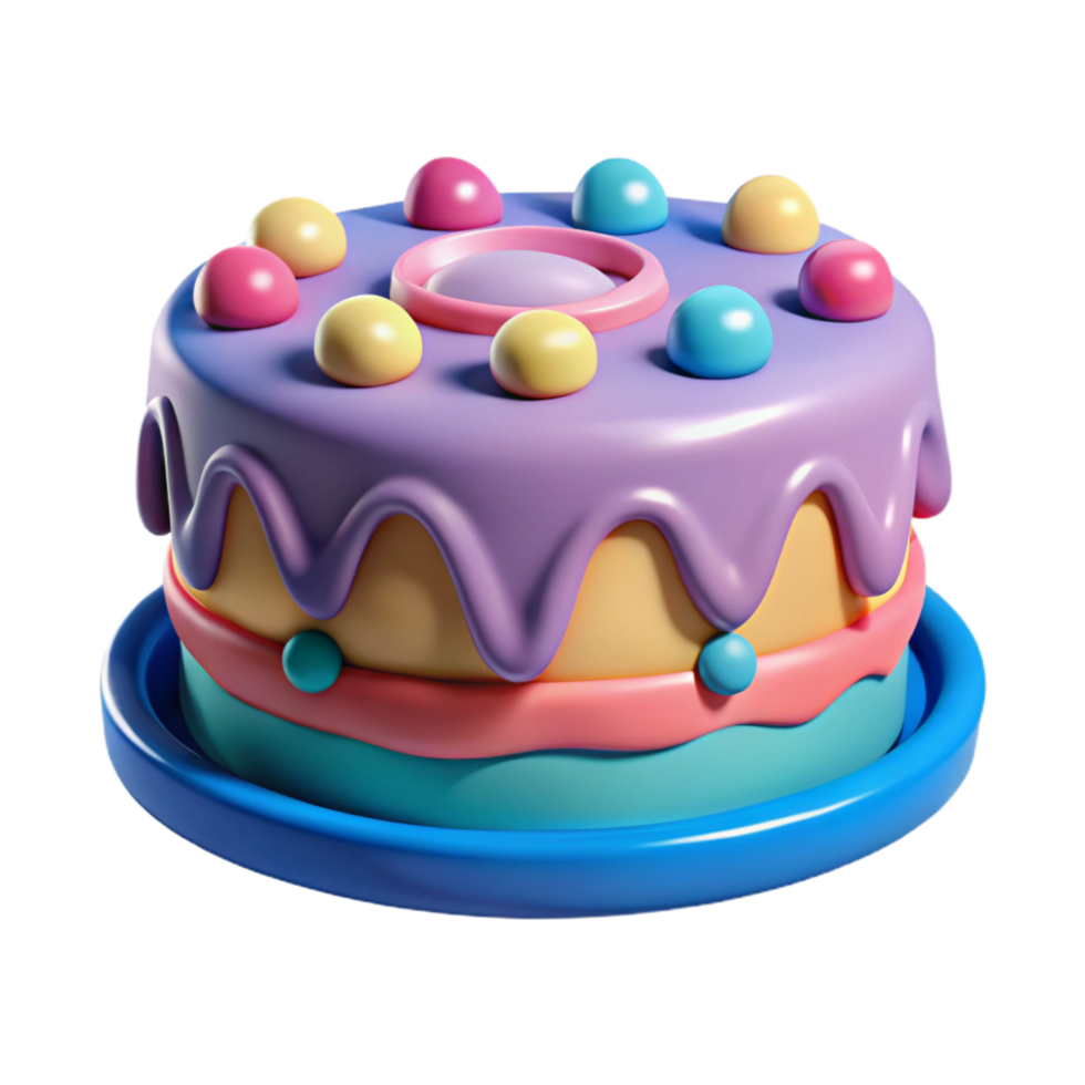 dramatic rustic A single, stylized birthday cake with abstract frosting, authentic png