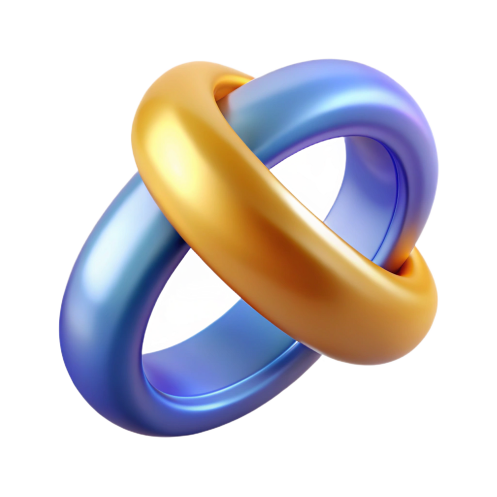 wonderful creative A single, stylized wedding ring with abstract design, premium png