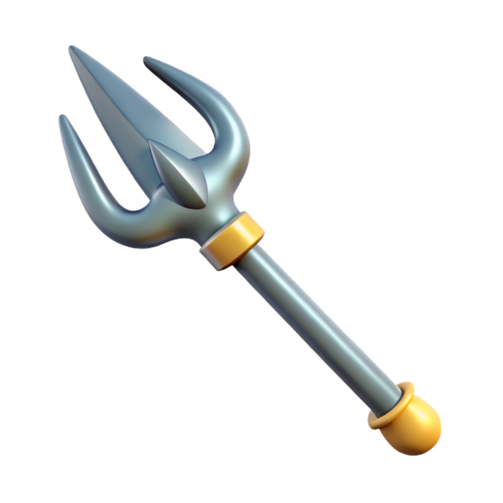 impressive classic Bident of Hades, two-pronged spear original png