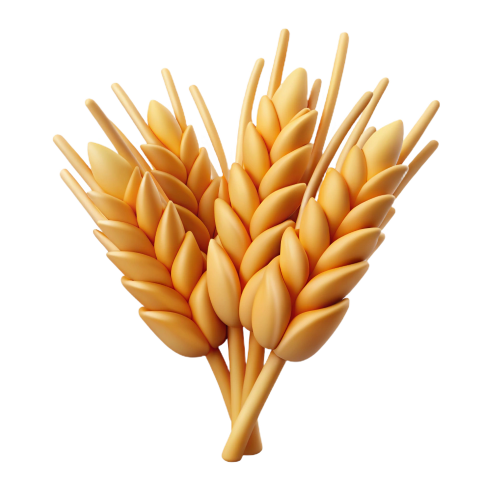beautiful abstract Sheaf of Wheat, symbol of agriculture high resolution png