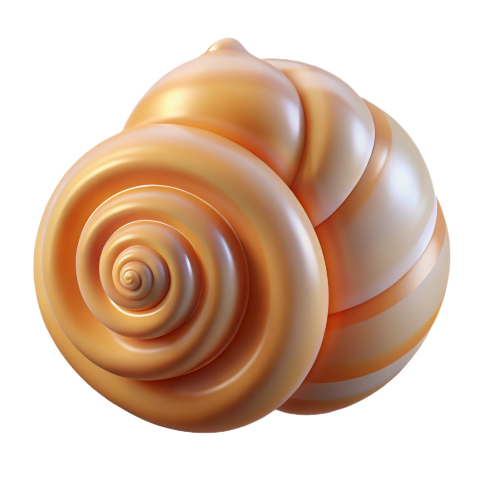 beautiful artistic Spiral seashell high resolution png