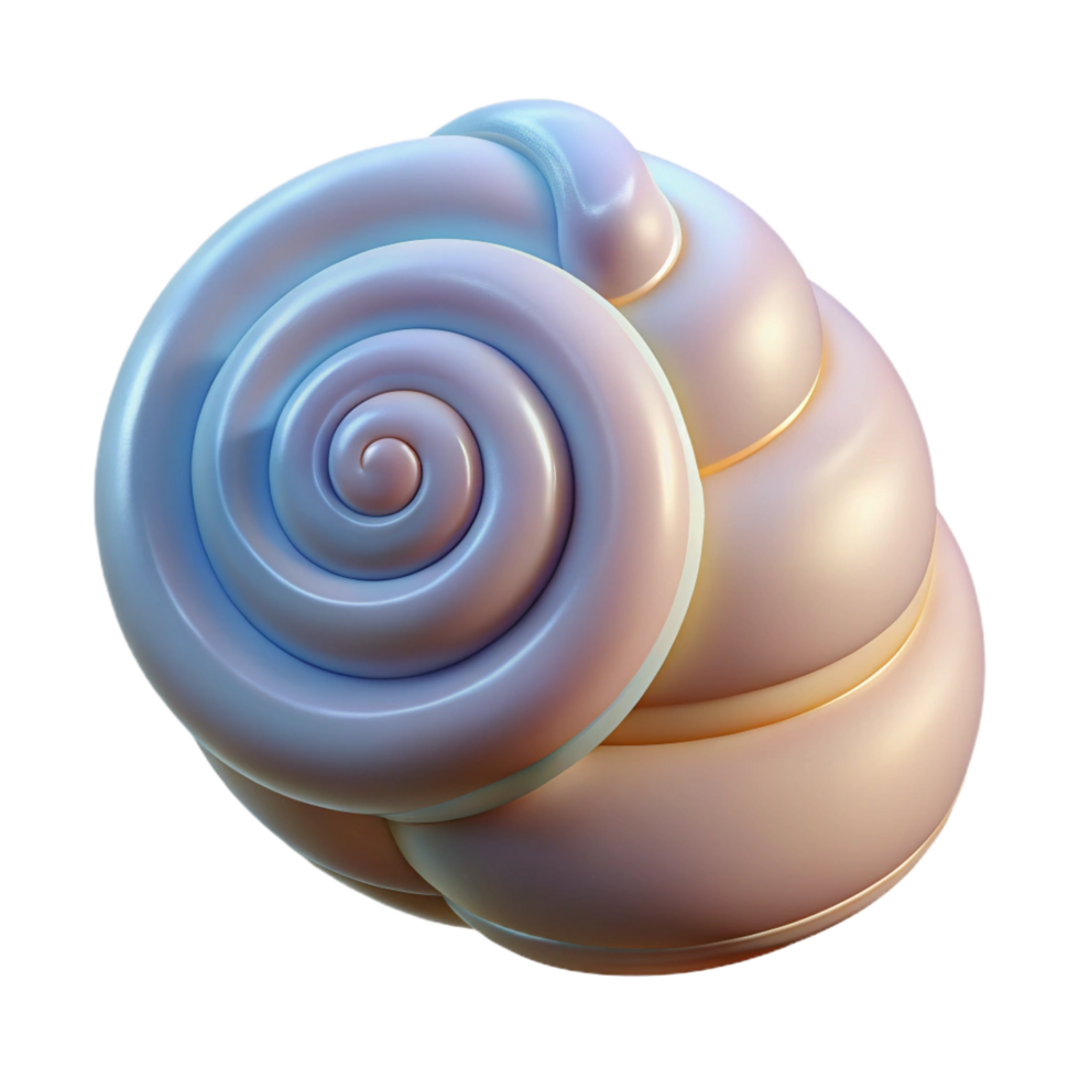 stunning artistic Spiral seashell 4K png