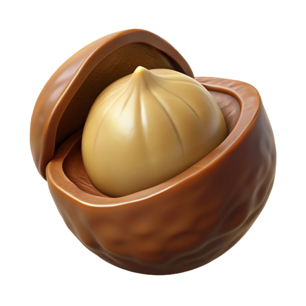 magnificent abstract Macadamia nut in shell detailed png