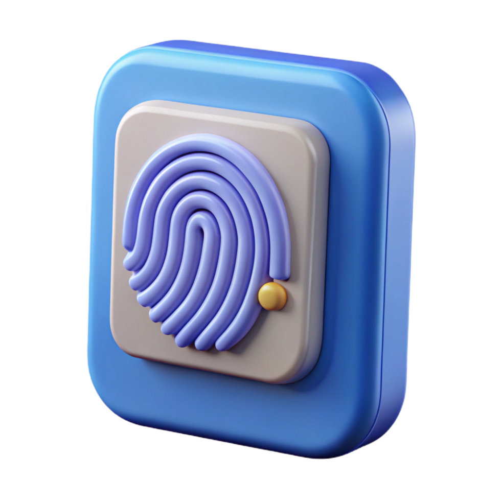 beautiful artistic Fingerprint scanner, biometric security professional png