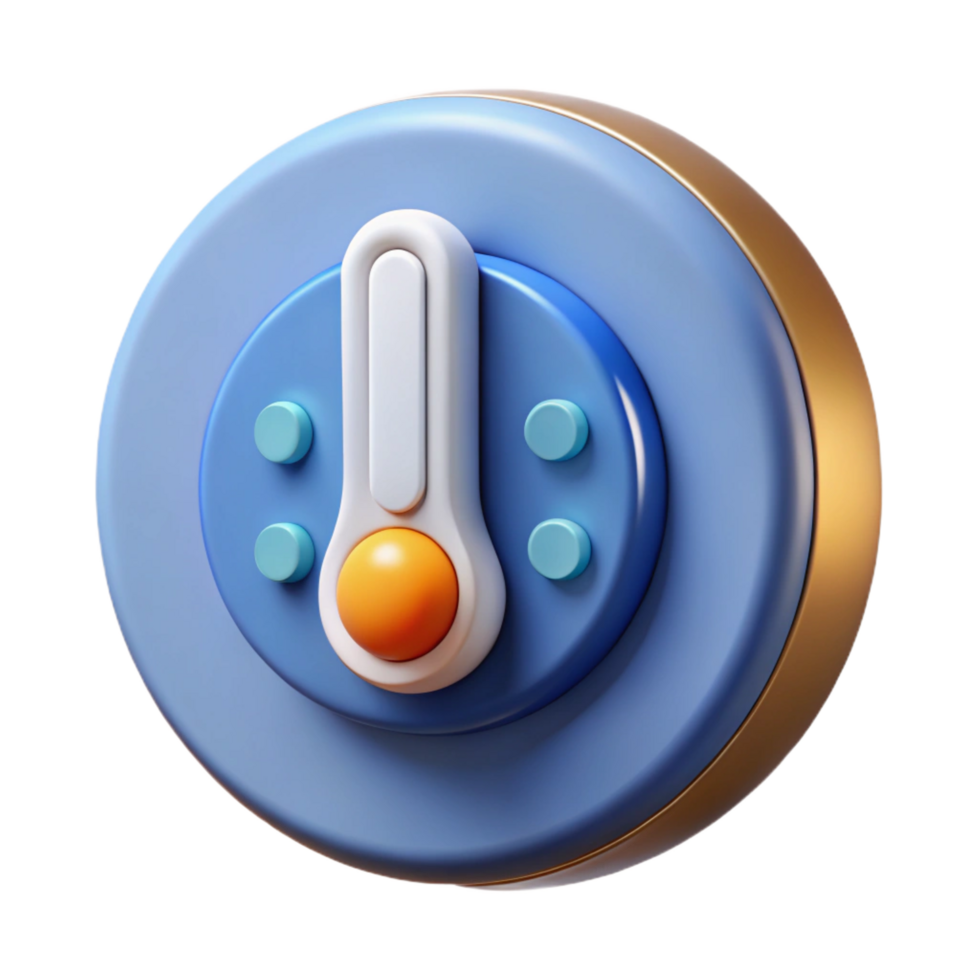 elegant contemporary Smart thermostat, temperature control premium png