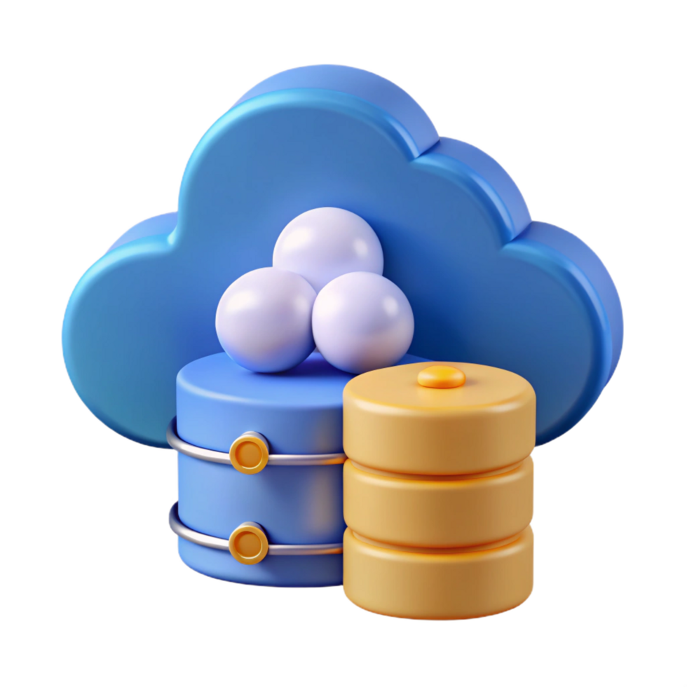 impressive traditional Cloud computing, data storage detailed png