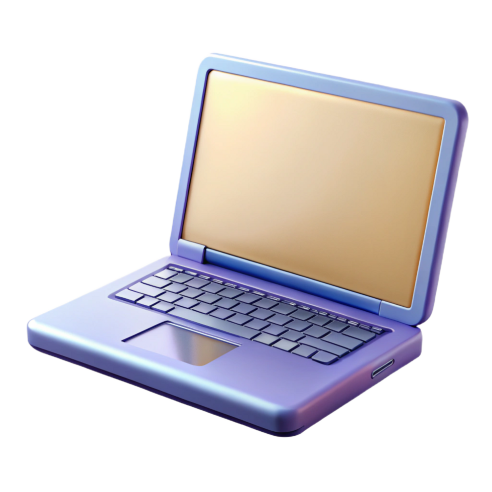 magnificent creative Laptop computer, open, blank screen professional png