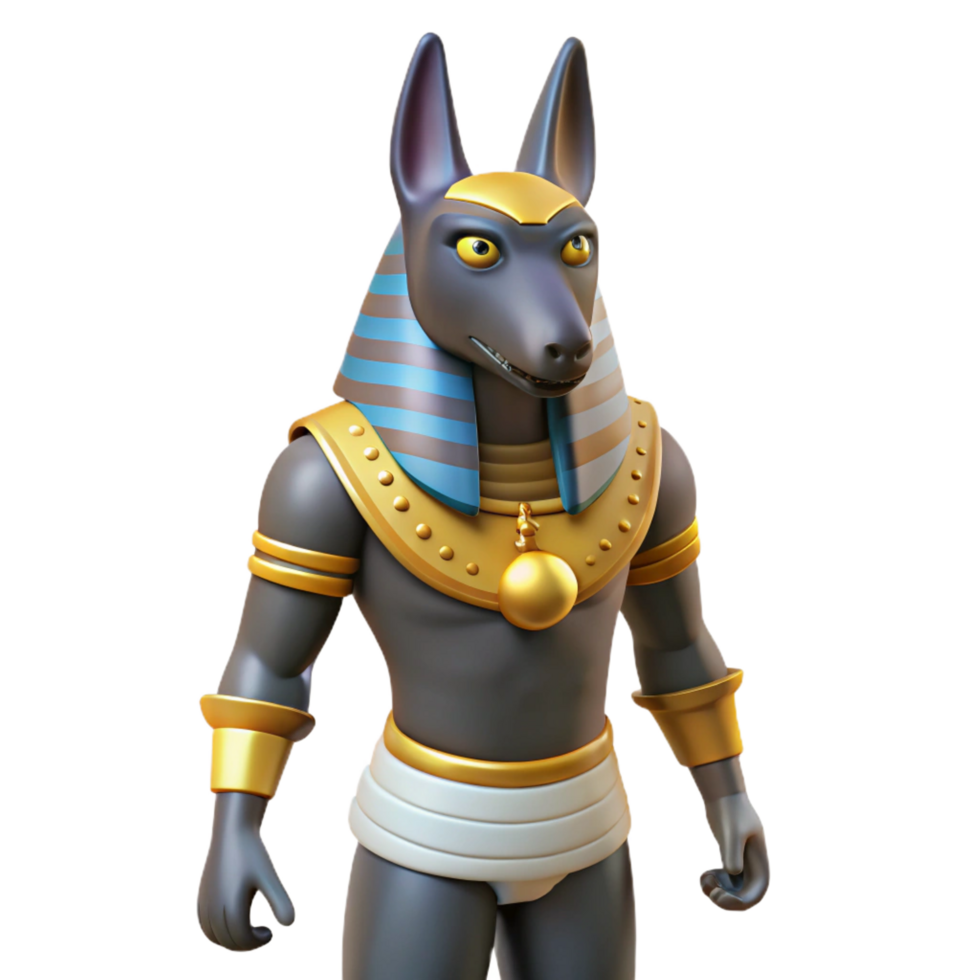 magnificent classic Anubis, Egyptian god of the dead, with a jackal head original png