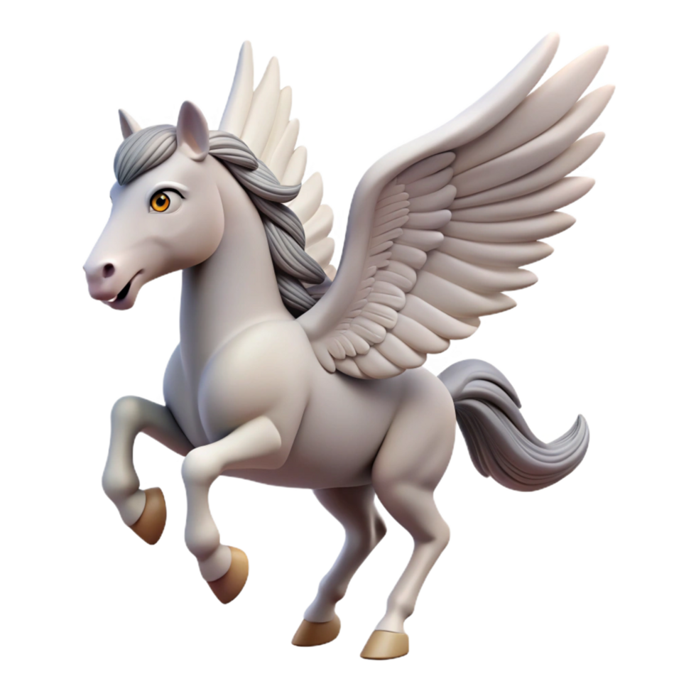 magnificent modern Pegasus, winged horse original png