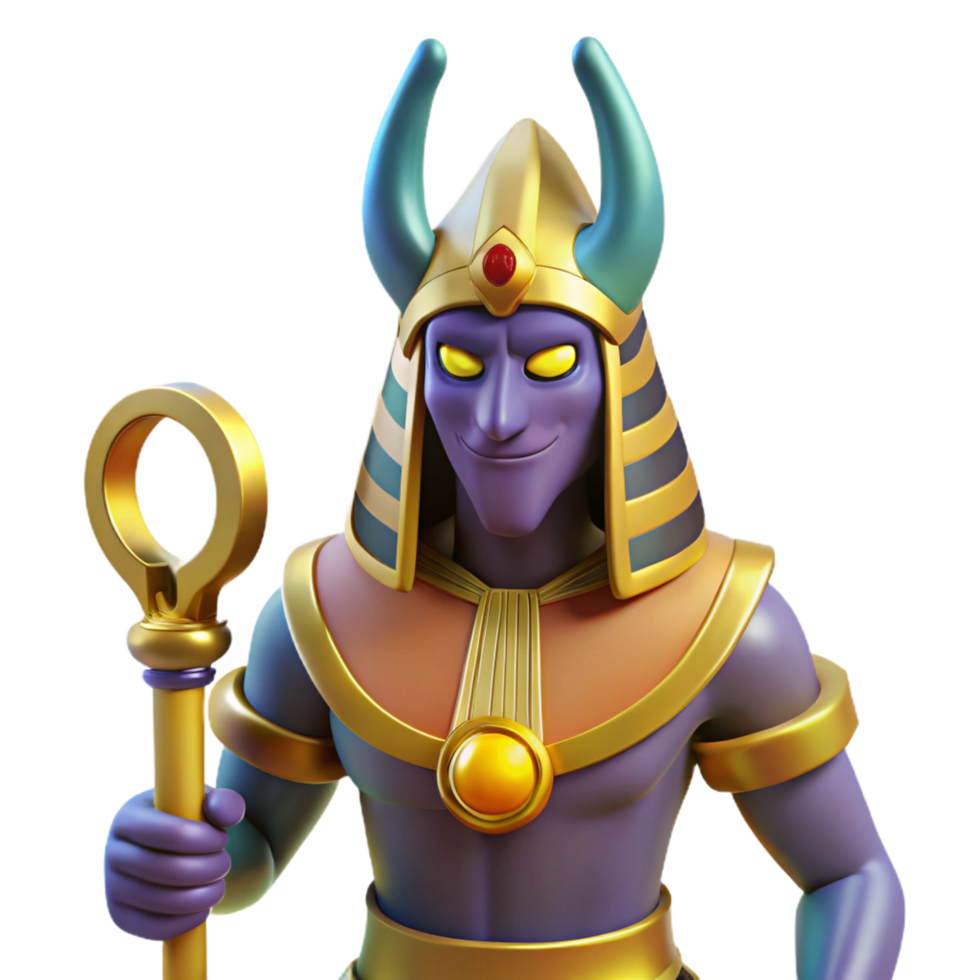 beautiful traditional Osiris, Egyptian god of the underworld premium png