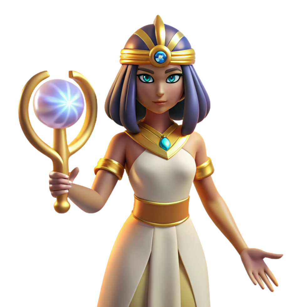 stunning artistic Isis, Egyptian goddess of magic and healing original png