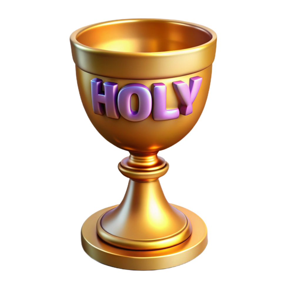 elegant minimalist Holy Grail, sacred chalice premium png
