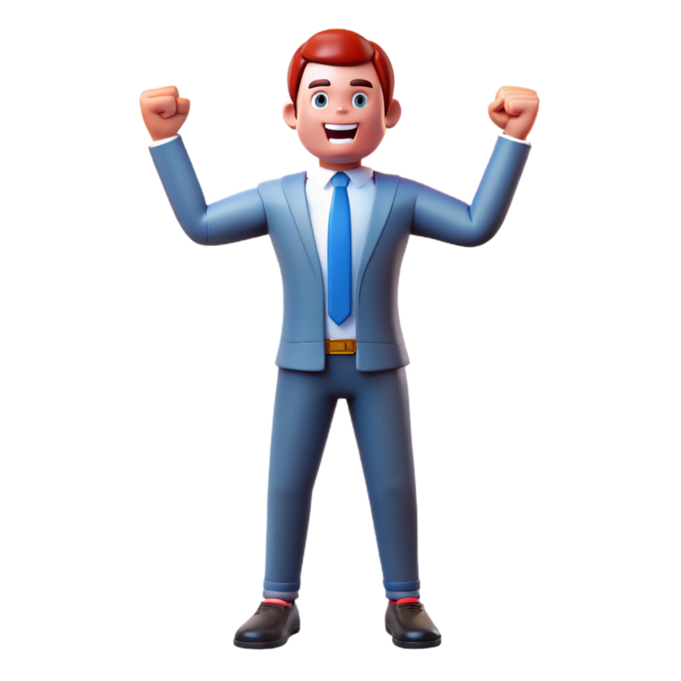 impressive rustic Businessman, power pose, authentic png