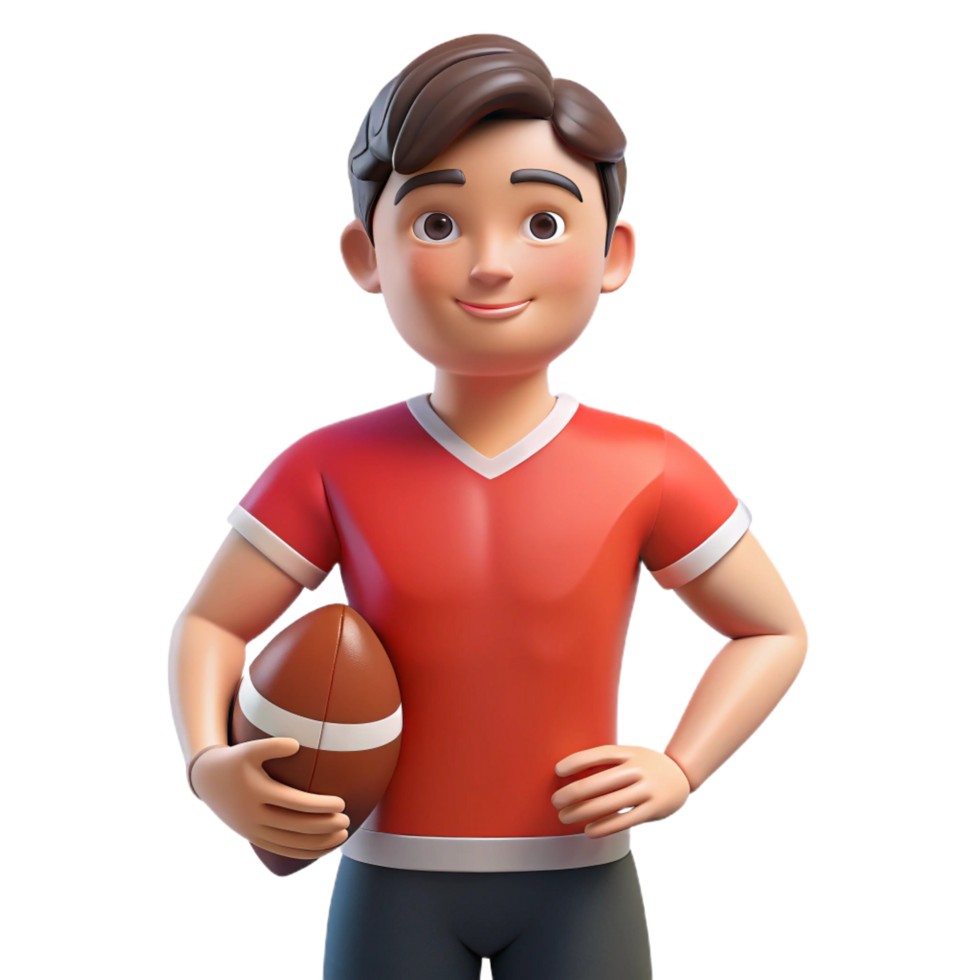 beautiful artistic Athlete, holding football, determined look, exclusive png