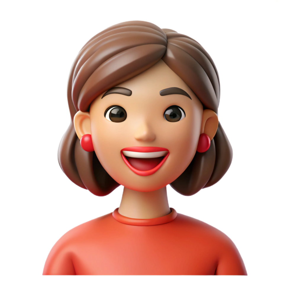 extraordinary traditional Smiling woman, red lipstick, exclusive png
