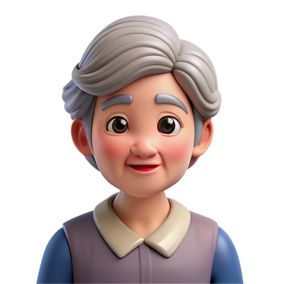 elegant contemporary Senior woman, wrinkles and wisdom, detailed png