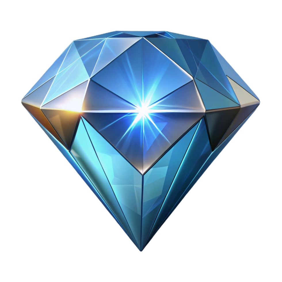 extraordinary abstract A single, sparkling diamond, reflecting light professional png